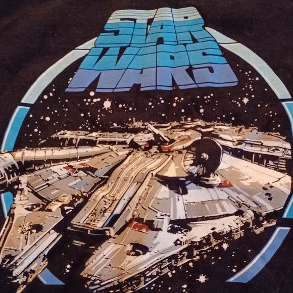 Star Wars Millennium Falcon Black T-Shirt Pre-Owned Size XL 2021 - Picture 8 of 8